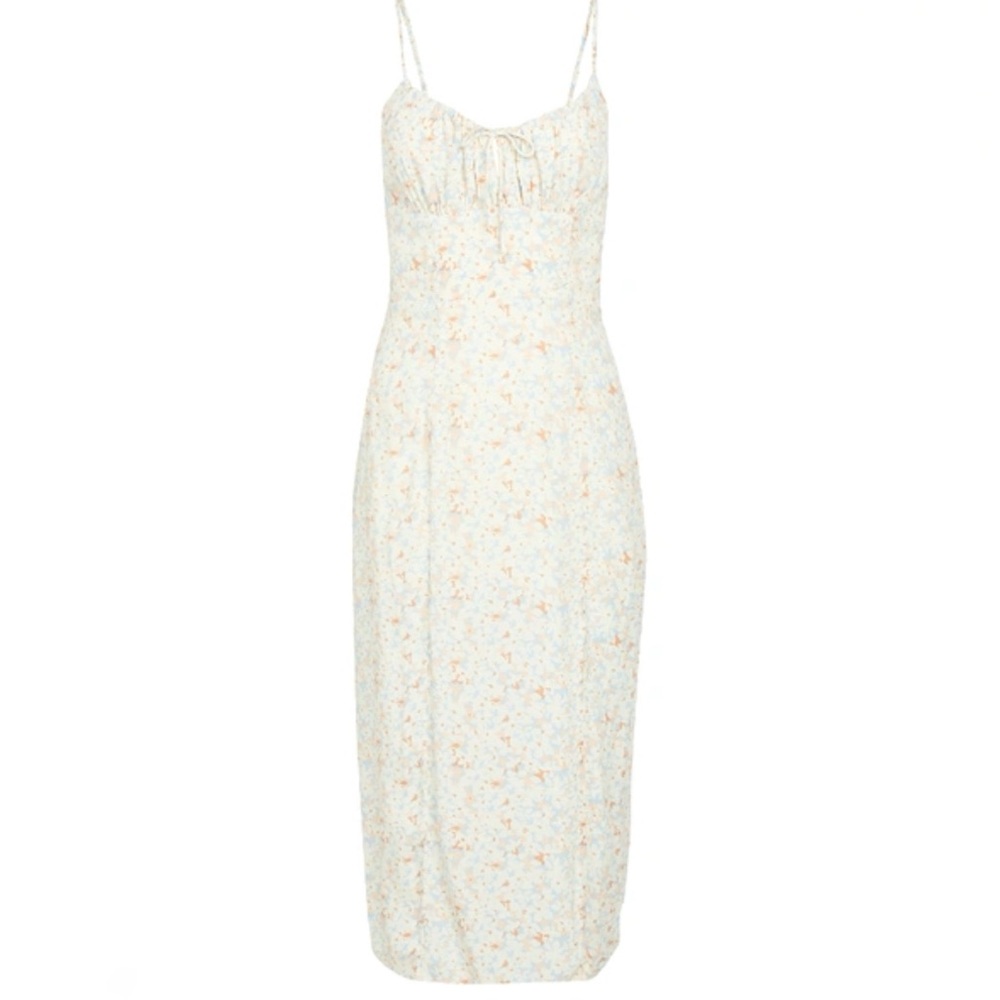 Lspace Slip Portola Floral Summer Midi Dress 90s Coquette Girl Wild Oleander Sm